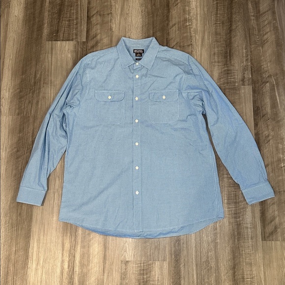 Michael Michael Kors Gingham Tailored Double Pocket Long Sleeve Button Down - XL - Picture 2 of 8